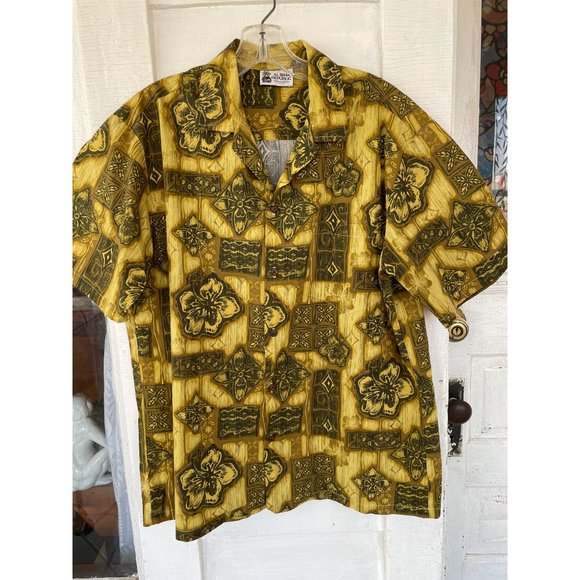 Vintage 1970s Mens Hawaiian button Shirt Aloha Republic Size Large - Picture 14 of 15